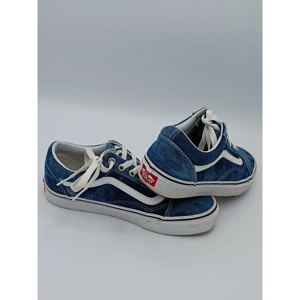 Vans Unisex Old Skool Blue Denim 5 Men 6.5 Women Low Top Skate Shoes